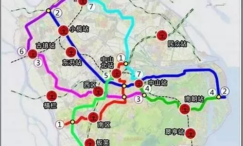 中山地铁规划图公布，城市快速轨道交通正式启动！(中山地铁规划图2025高清)